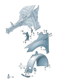 5TA821105-Panel-fender Location for common use: Fit as needed Common position