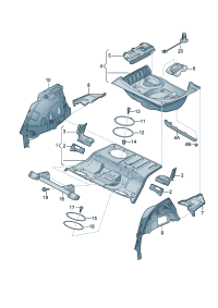 4F0802088M-Deck plate Channel, spare wheel  D-17.04.2006