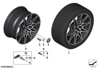 36108093838-Black standard paint, disc rim light metal ink