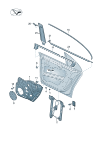 35D839461-WINDOW LIFTER PORSCHE LH RR