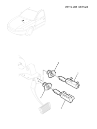 12450039-Brake pedal, converter clutch & cruise control switch
