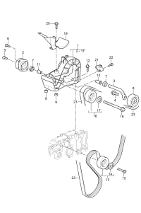 99710211900-BELT TENSIONER-AUDI/SEAT/VW