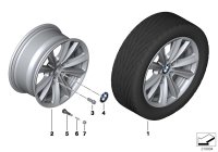 36116795370-Hub, reflex silver