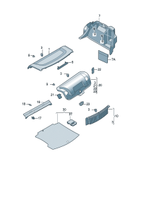 18G863413H82V-Shelf, rear Plate (ti black)
