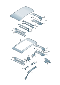 4L0817017A-Roof top For car models with sliding roof