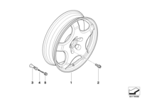 36116788012-Light alloy, emergency spare tire