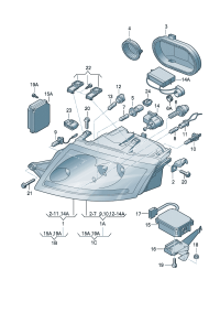 4D0907476B-Bulb-gas discharge Cont unit