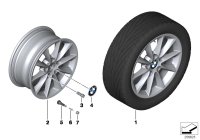 36116796200-Hub, reflex silver