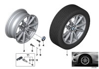 36116796236-Hub, reflex silver