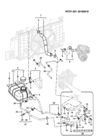 24566216-HOSE, HEATER WATER, OUTLET