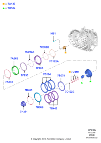 7T4P7C565AC-Gasket, LINCOLN CONTINENTAL D544
