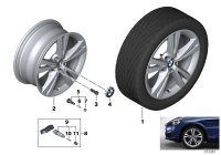 36116855086-Hub, reflex silver