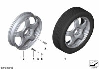 36116863416-Light alloy, emergency spare tire