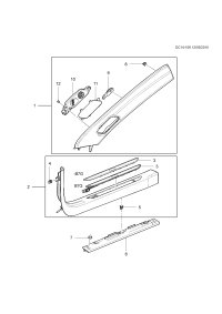 84247791-Grille, windshield side garnish