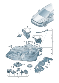 5HG941005-LED HEADLIGHT/718 BOXTER