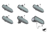 51169218231-Interior mirror manual/LED indicator