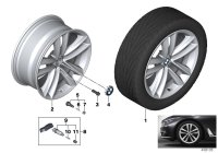 36116863114-Hub, reflex silver