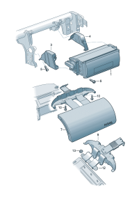 1JD880204A-Air bag unit (Co-pilot position)