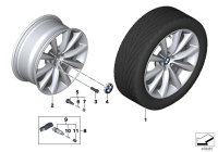 36116867338-Hub, reflex silver