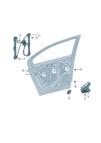 3ED839461-Window regulator without m
