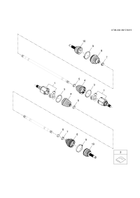 93732504-Boot kit front wheel drive shaft cv joint