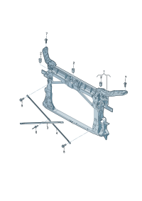 8V7806525-TIE BAR,RADIATOR SUPPORT-A8