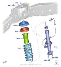 JL1Z18124A-Shock absorber assy, rh (122.5/3112????, Cvr damper susp)