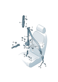 8VD857705A-S/belt assy -3 Atm & s/belt tensioner  [Note] * * * * * *