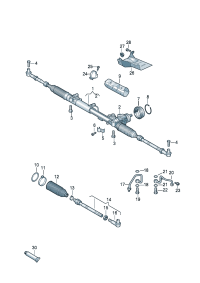 3D1422071B-Strg rack & tie rod