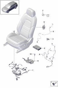 9Y1971392K-Harness, for power Adjustable seat
