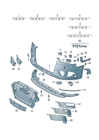 8V5807065C-Plate, bumper Porsche panamera: