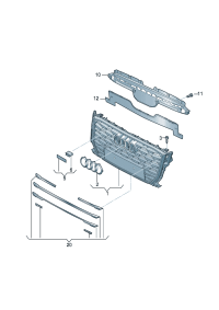 81D853651B-GRILLE, RADIATOR
