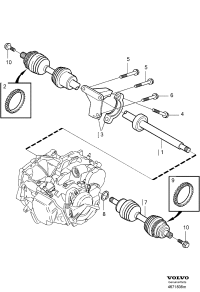 8252046-Shaft, replace, rh