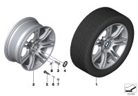 36117842651-Ornament silver 2-disc rim