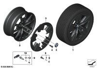36116895627-Black standard paint, disc rim light metal ink