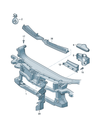 3C0805588J-Bracket, frt w/water Bracket, cooler