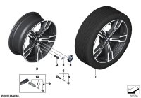 36118746631-Black standard paint, disc rim light metal ink