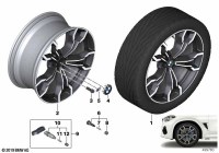 36118060042-Black standard paint, disc rim light metal ink
