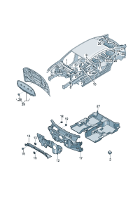 17A864725-Insulator Plate assy-front guard