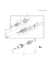84543294-Shaft (incl 15, 16), drive