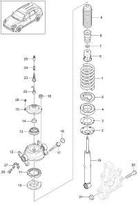 95833305170-Damper Complete: Seat, spring Deprecated parts