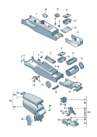 3B0867173GPC-Armrest (upper) (sateen black)
