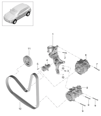 95814715140-Brkt, for 3pt alternator And refrigerant compressor
