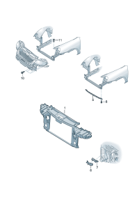 4L0805594A-Bracket, frt w/water Bracket, cooler