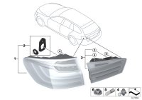 63217370345-REAR LEFT LAMP ON THE WING