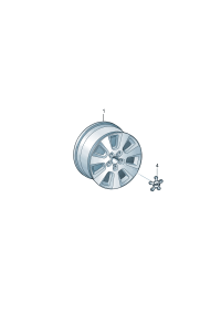 4GD601025-Wheel rim-aluminium alloy  Colour code: