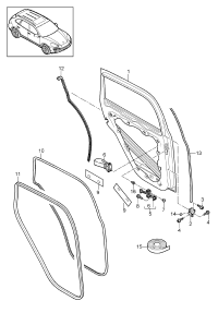 95853301100-Door, white Porsche panamera: