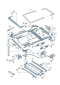 4L0877049C-Mechanism, sliding-valgus Bezel  Porsche panamera: