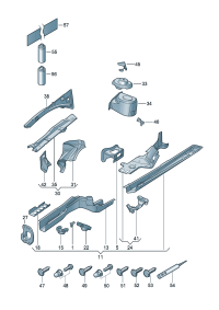 3C0805115-Wheel house w/side rail Alternatives available