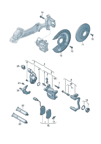 3AA615425-Bolt-guide Brkt brkt, brake